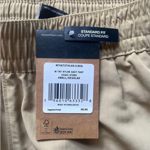 The North Face Women’s TNF Nylon Easy Pants Khaki Stone Small Regular NWT - Picture 4 of 9